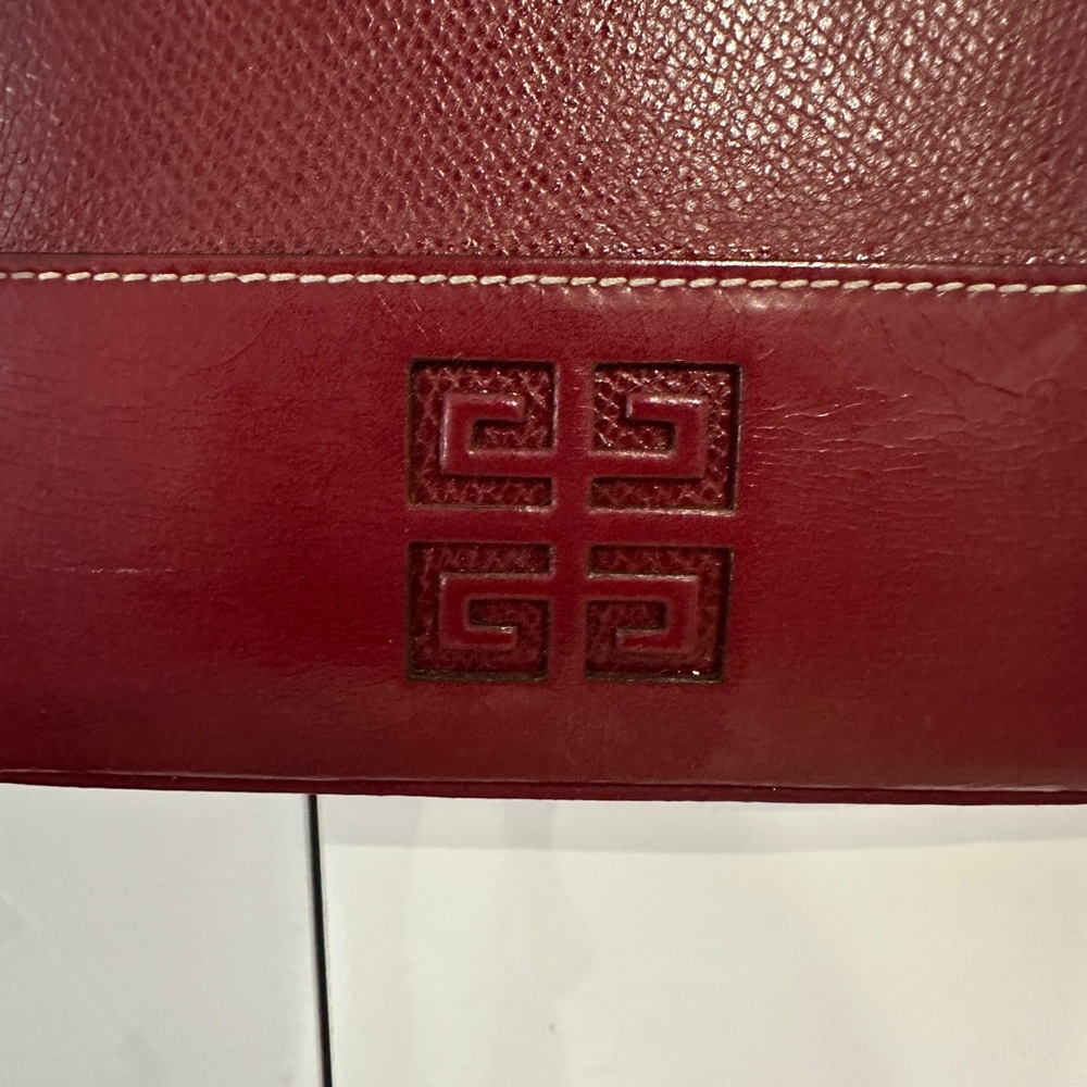 Givenchy Wine Red Leather Shoulder Bag - Picture 3 of 6